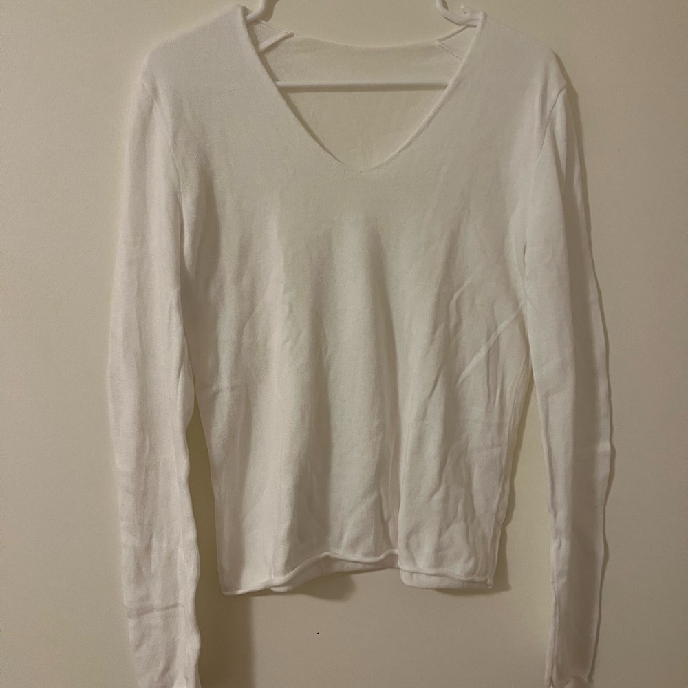 Trendy Brandy Melville White Long Sleeve Top